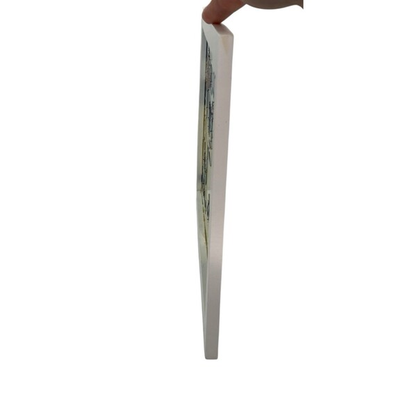 Beach Scene 3 D Art On Glass Stain Glass Style Colorful Wall Decor Picture Coast - Picture 7 of 14